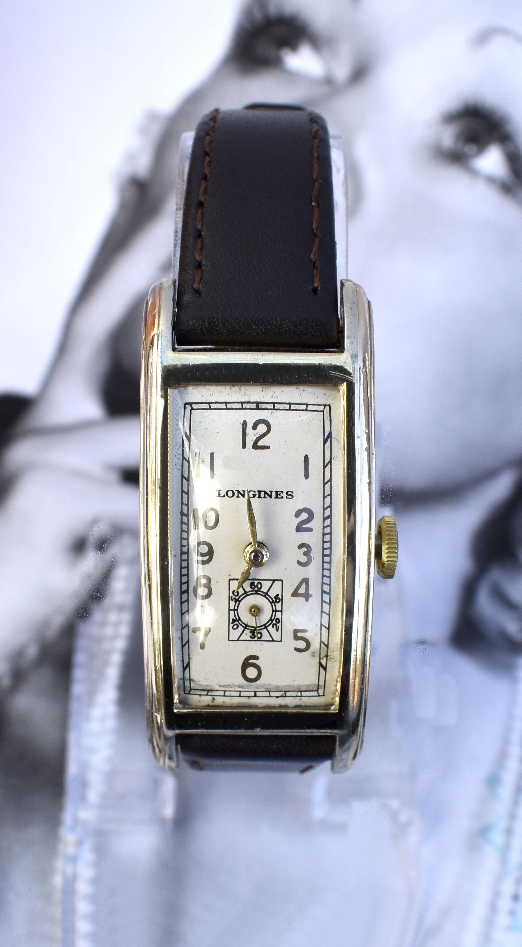 Art Deco Longines Gentleman's 10k Gold Filled Watch, circa 1936, Fully Serviced In Good Condition In Westward ho, GB