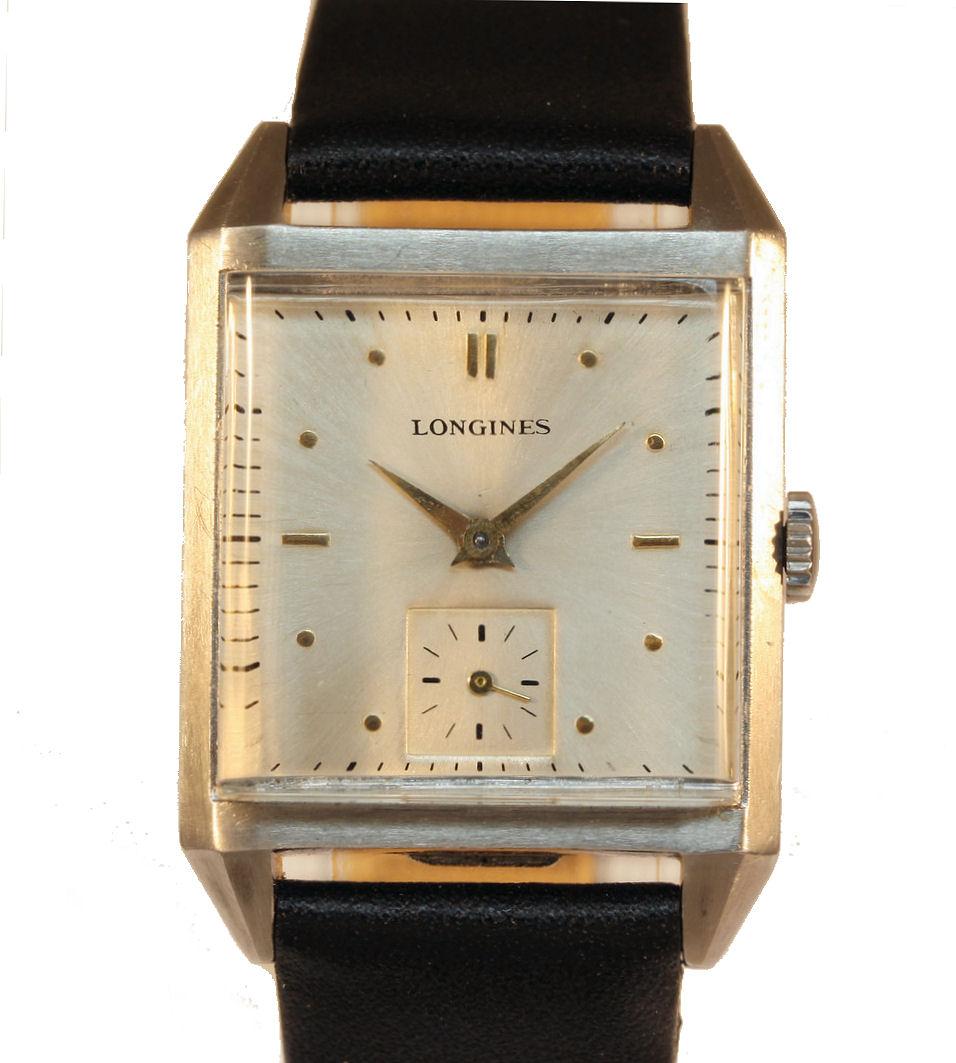17-jewel high-grade hand-wound Longines 23M Swiss movement with serial number dating the watch to 1945. Just SERVICED, CLEANED AND OILED in AUGUST 2023, it’s running well and keeping time. Size 26mm wide, excluding crown x 38mm total length.
This