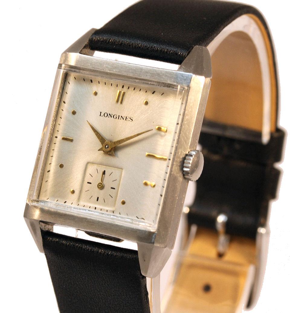 Art Deco Longines Gentleman’s Manual Wrist Watch, Serviced, c1945 For Sale 1