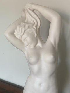 Art Deco Louis Giraud Nude Ceramic / Pottery "Swimmer" Sculpture Vallauris 1940s