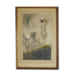 Art Deco Louis Icart Signed Etching “The Joy Of Life” with Windmill Seal c1929