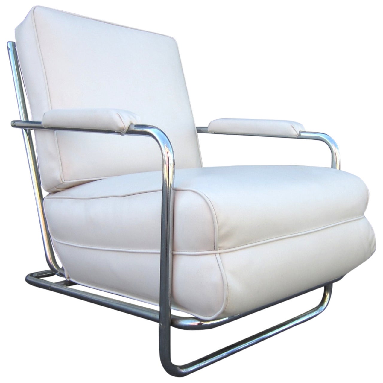 Mid-20th Century Art Deco Lounge Chair by Gilbert Rohde for Troy Sunshade Company