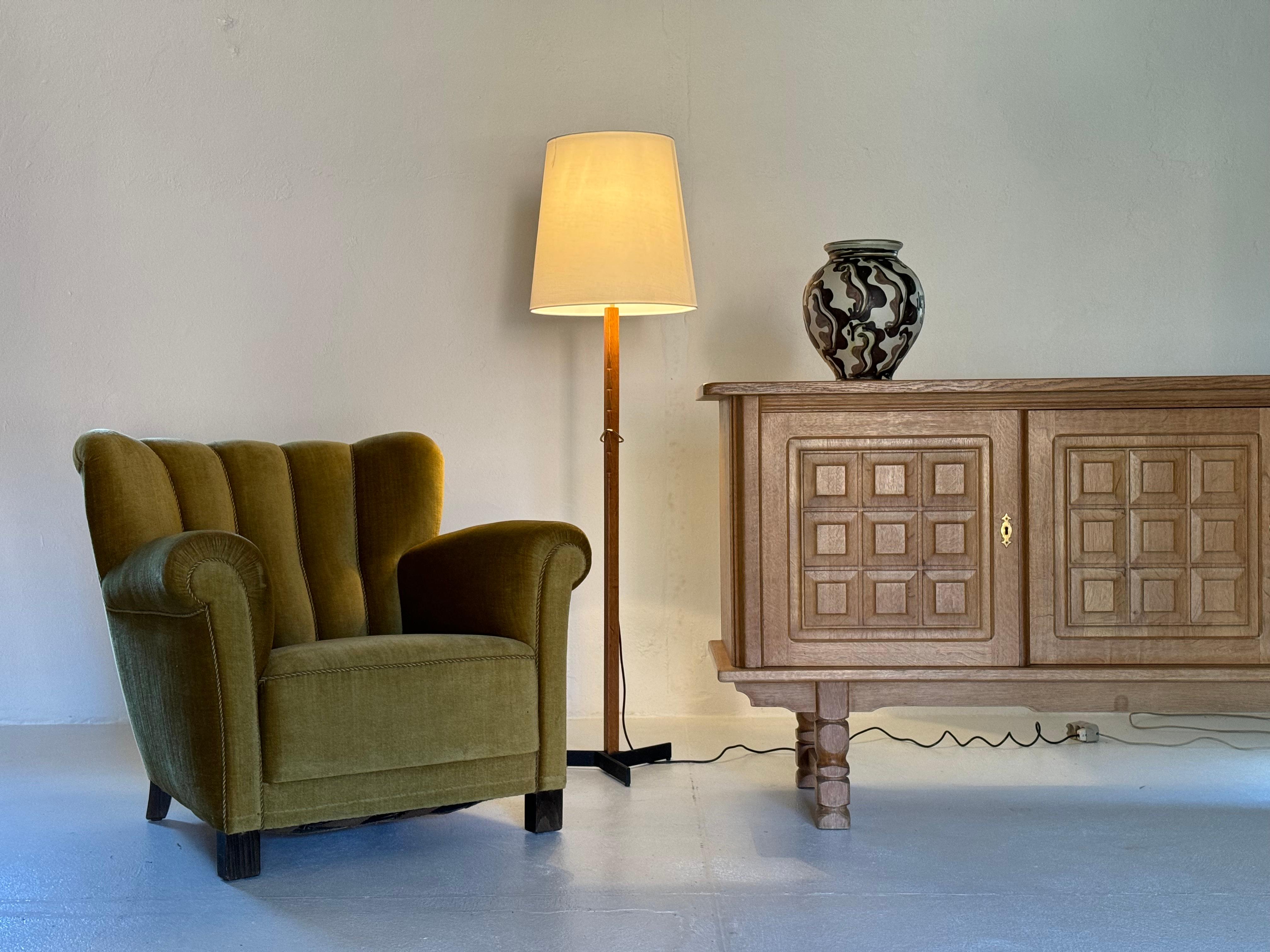 Art Deco Lounge Chair Fritz Hansen Style Olive Green Velvet, Denmark 1930s-1940s 1