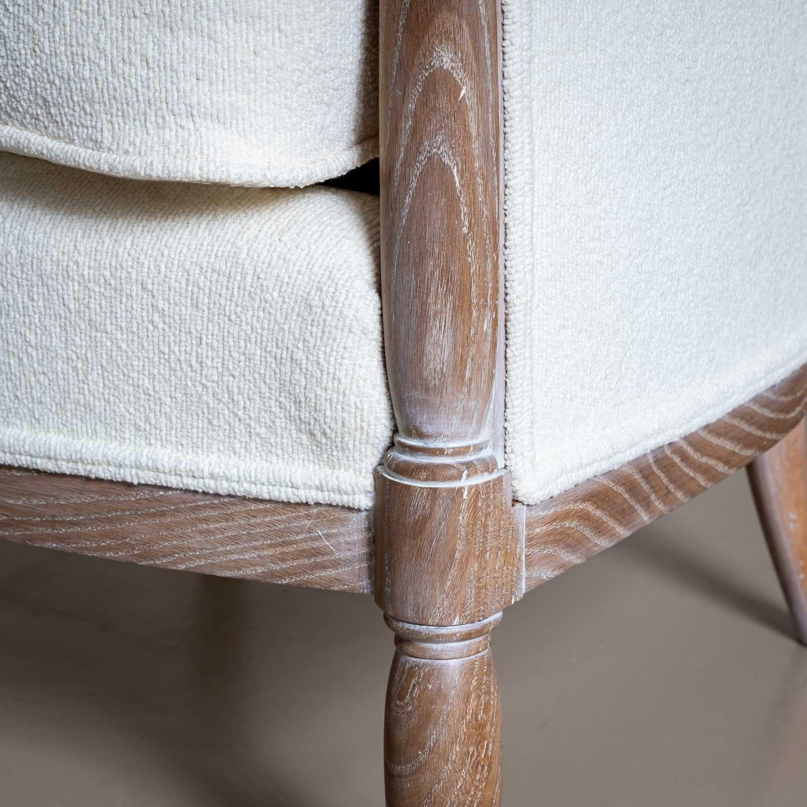 XX secolo Sedia da salotto Art Déco in Oak Oak calcinato, Francia, 1920 circa in vendita