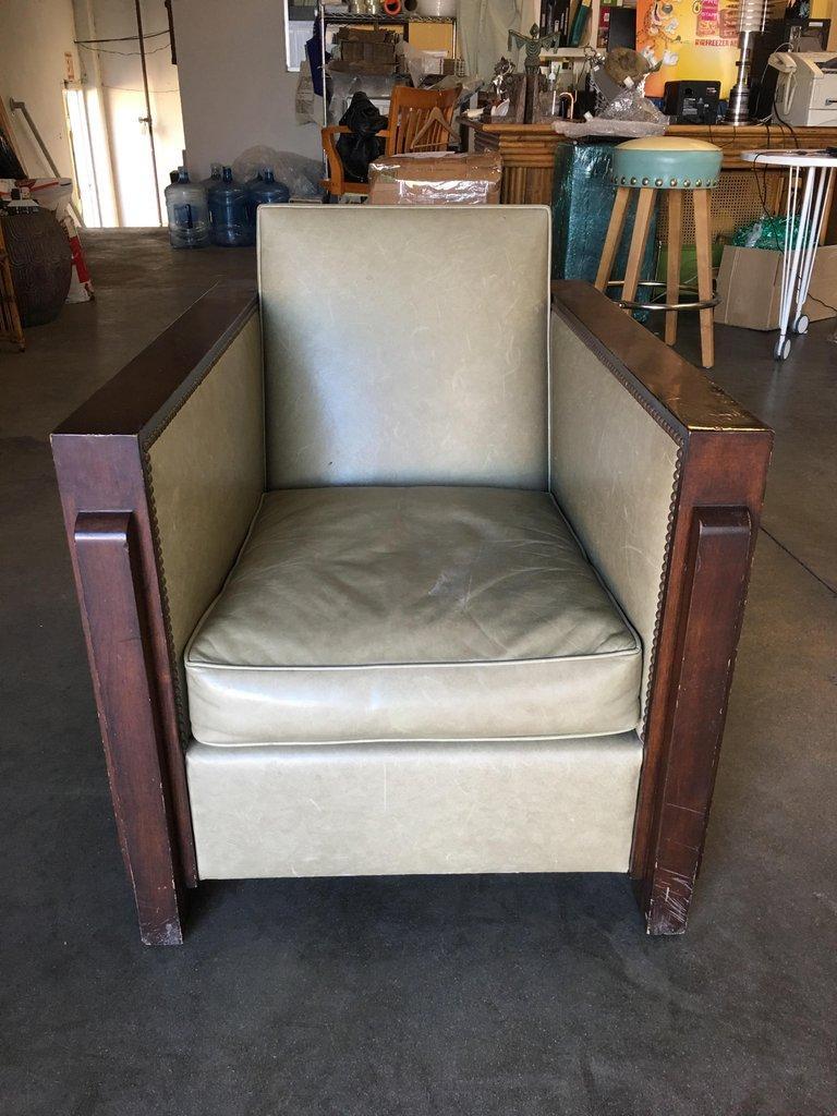 Art Deco Lounge Chair in the Style of Paul Frankl's Speed Chair.

Dimensions: 30