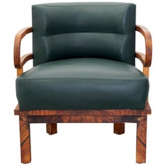 Antique Art Deco Lounge Chair, Made in 1920