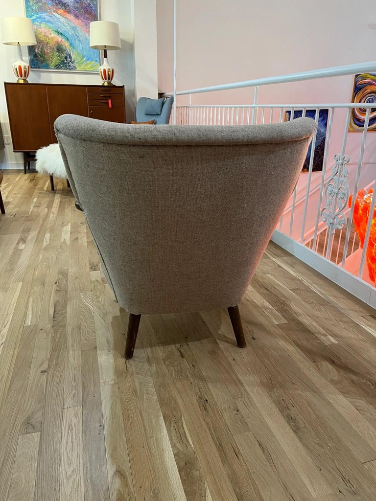 Art Deco Lounge Chair Original Upholstery, 1950s For Sale at 1stDibs