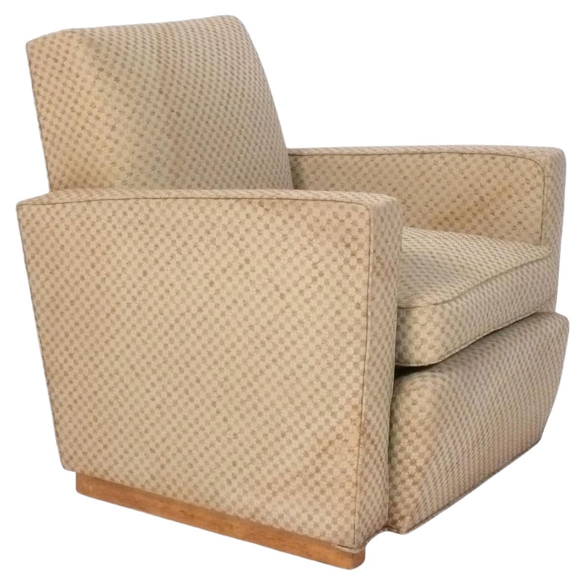Fauteuil de salon Art déco retapissé dans votre tissu