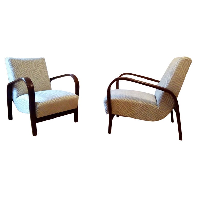 Art Deco Lounge Chairs by Jindrich Halabala For Sale at 1stDibs