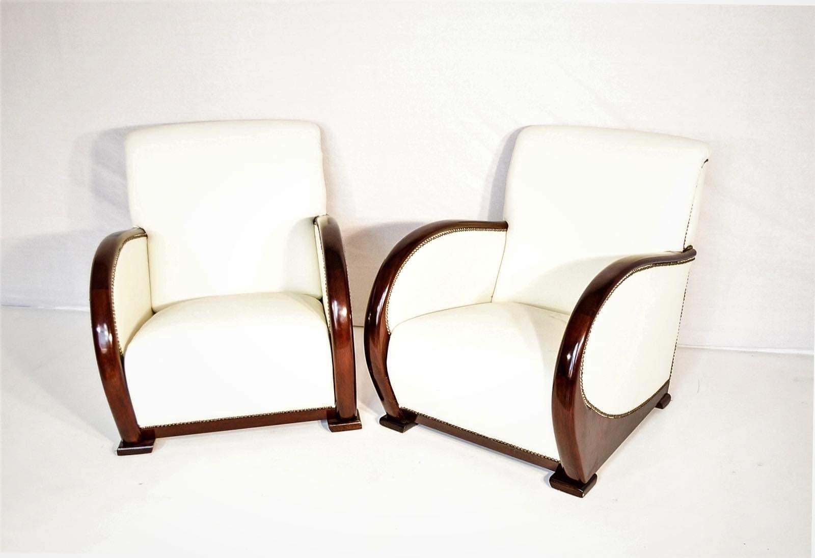 Français Fauteuils de salon Art déco, France 1920, lot de 2 en vente