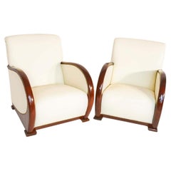 Fauteuils de salon Art déco, France 1920, lot de 2