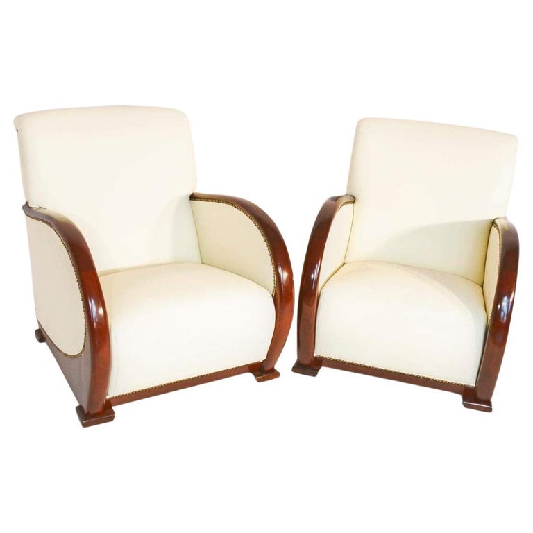 Art Deco Lounge Chairs, France 1920, Set of 2 For Sale at 1stDibs
