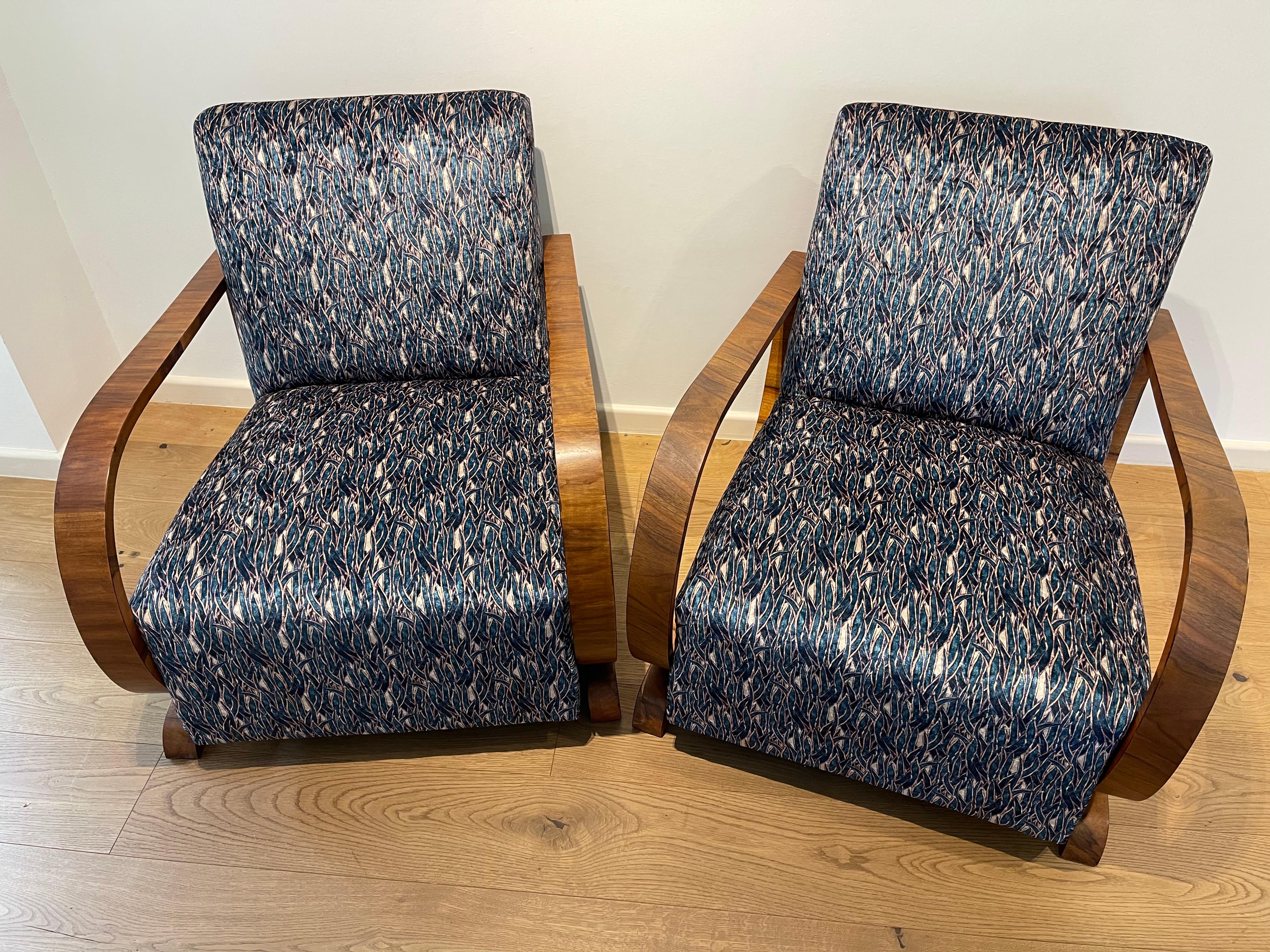 Art Deco Lounge Chairs, France, 1930, Set of 2 For Sale 5