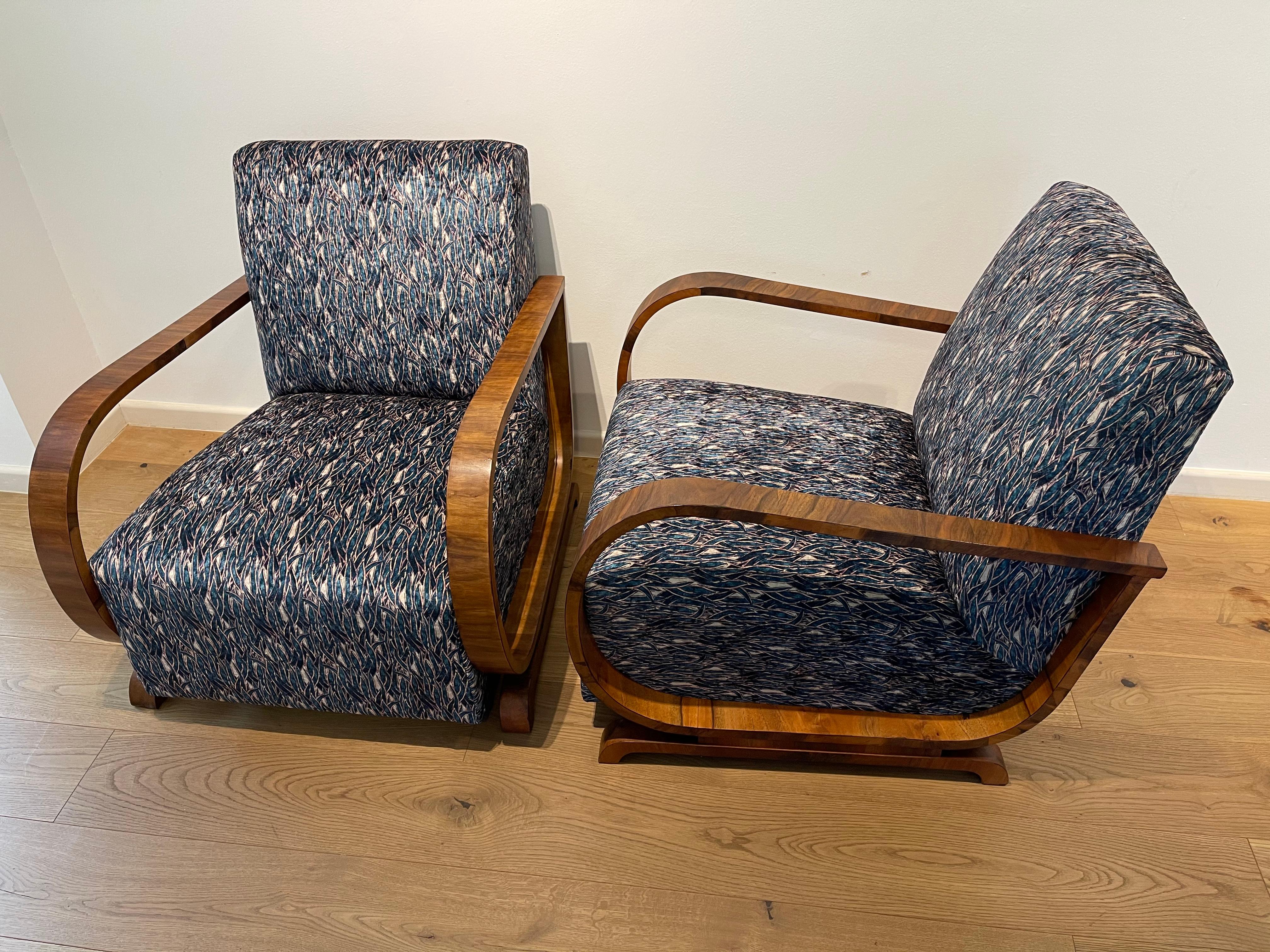 Art Deco Lounge Chairs, France, 1930, Set of 2 For Sale 2