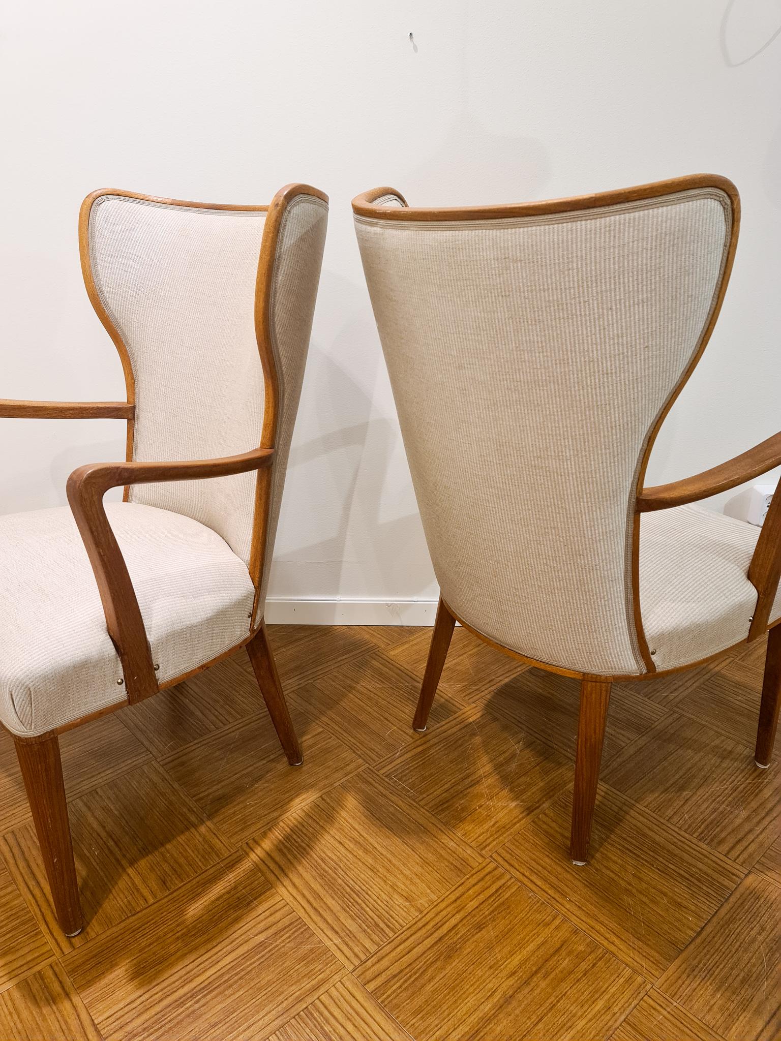 Art Deco Lounge Chairs Svenska Kontorsmöbler, Sweden, 1940s In Good Condition For Sale In Hillringsberg, SE