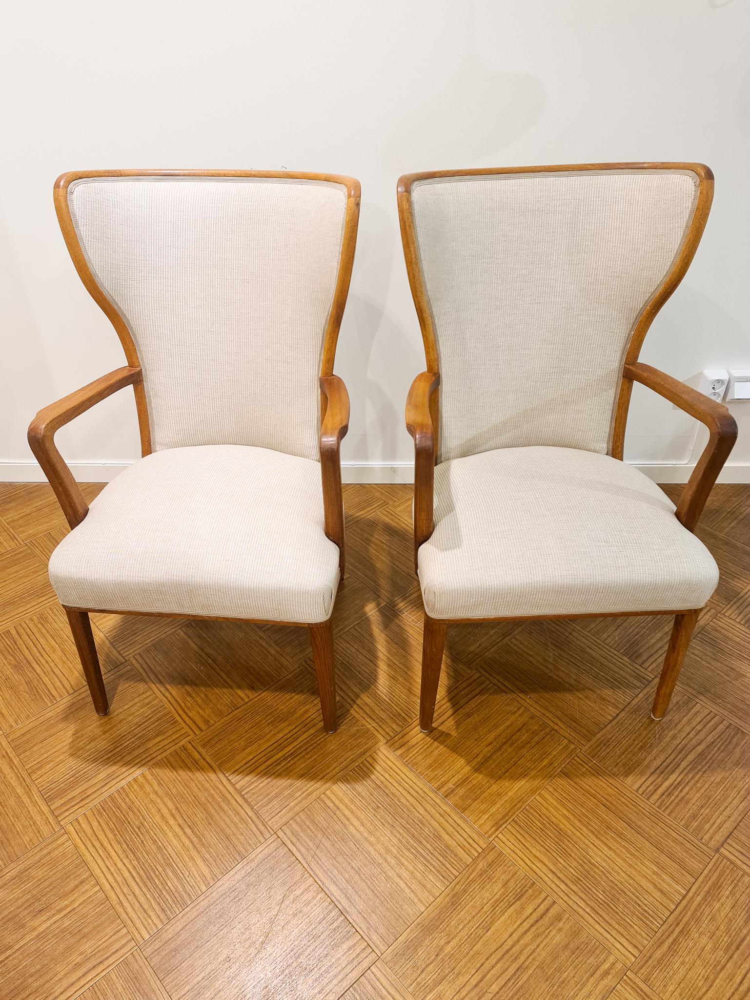 Art Deco Lounge Chairs Svenska Kontorsmöbler, Sweden, 1940s For Sale 1
