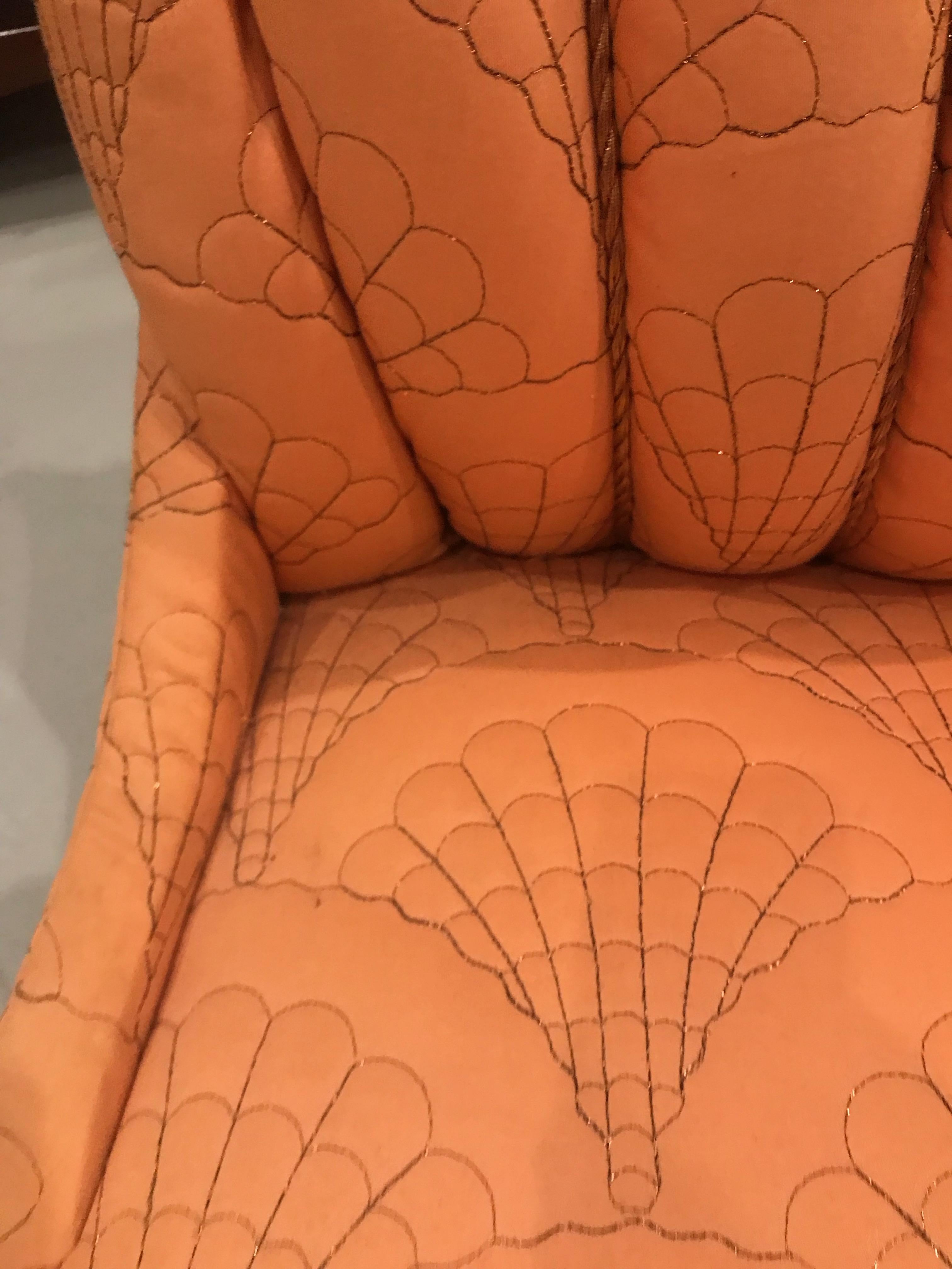 Art Deco Love Seat mit Muschelmotiv im Angebot 4