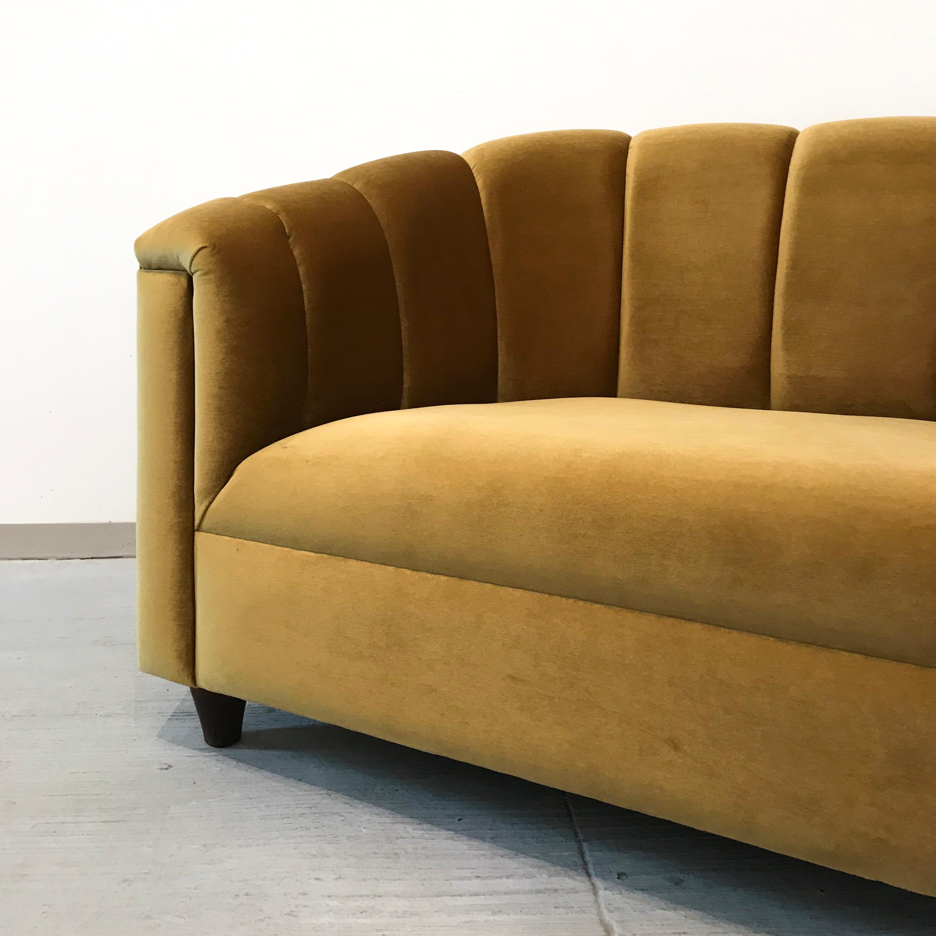 gold love seat