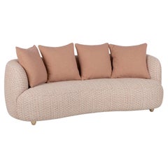 Art Deco Abito Sofa, Jacquard-Samt, Messing, handgefertigt in Portugal von Greenapple