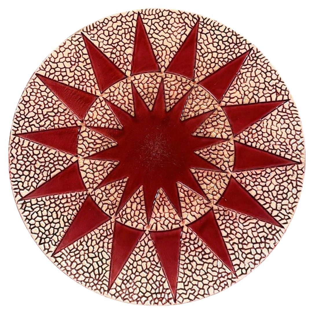 Art Déco  Ciotola bassa francese in ceramica smaltata stile Saint Clément
