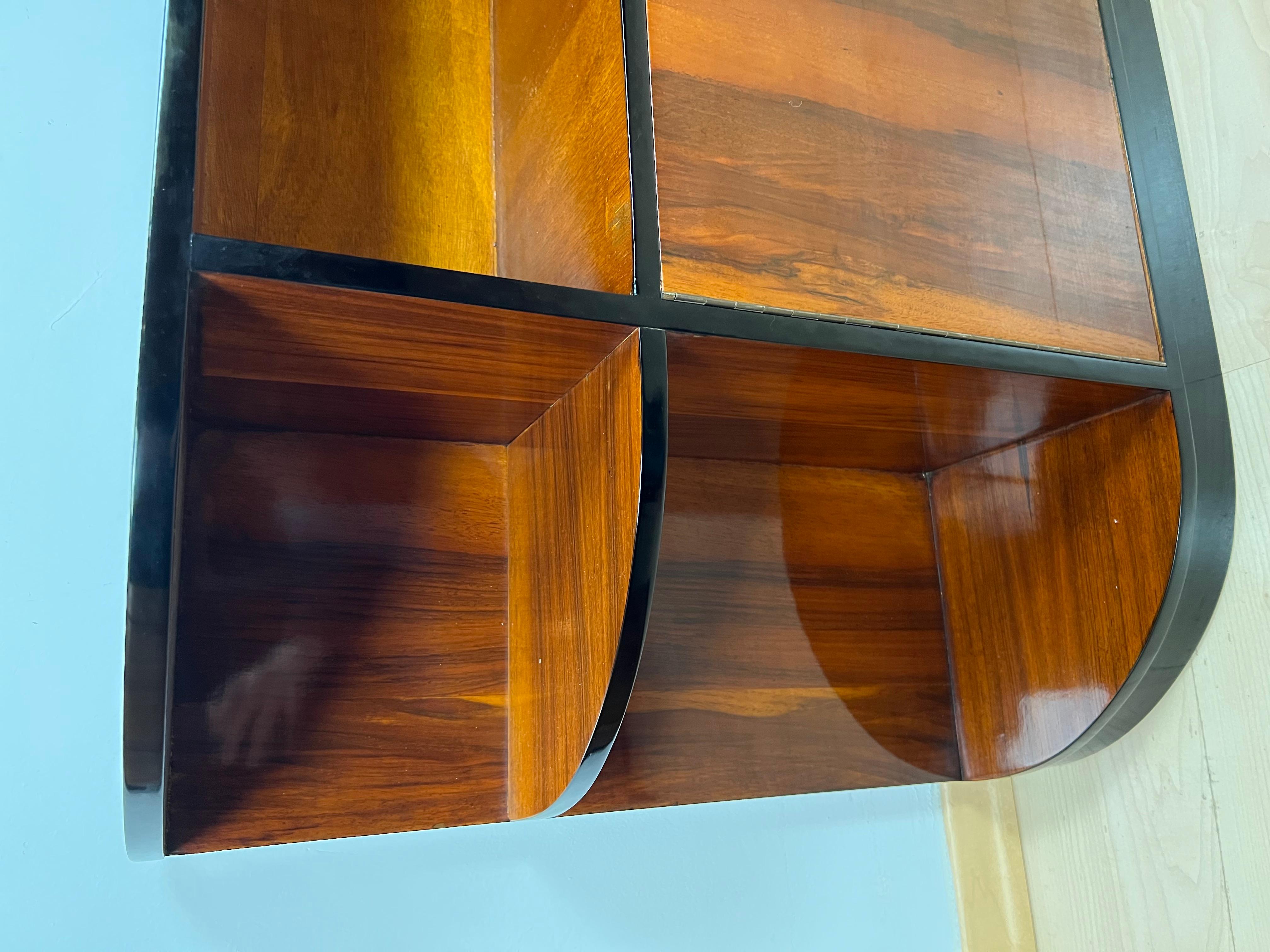 Art Deco Lowboard with Shelf, Walnut Veneer, France, circa 1930 4