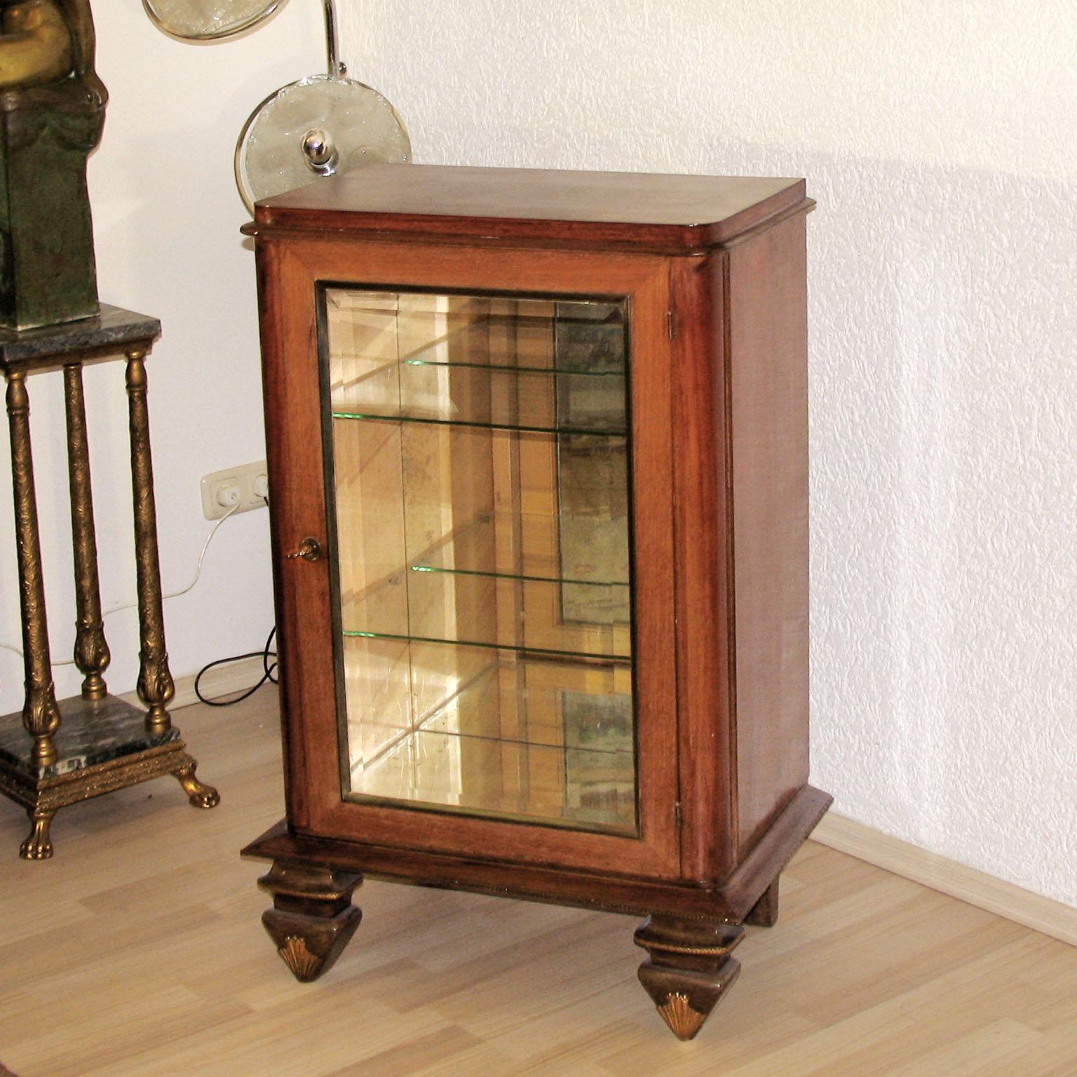 Veneer Art Deco Luminous Vitrine, Display Cabinet, in the Style of Pascaud For Sale