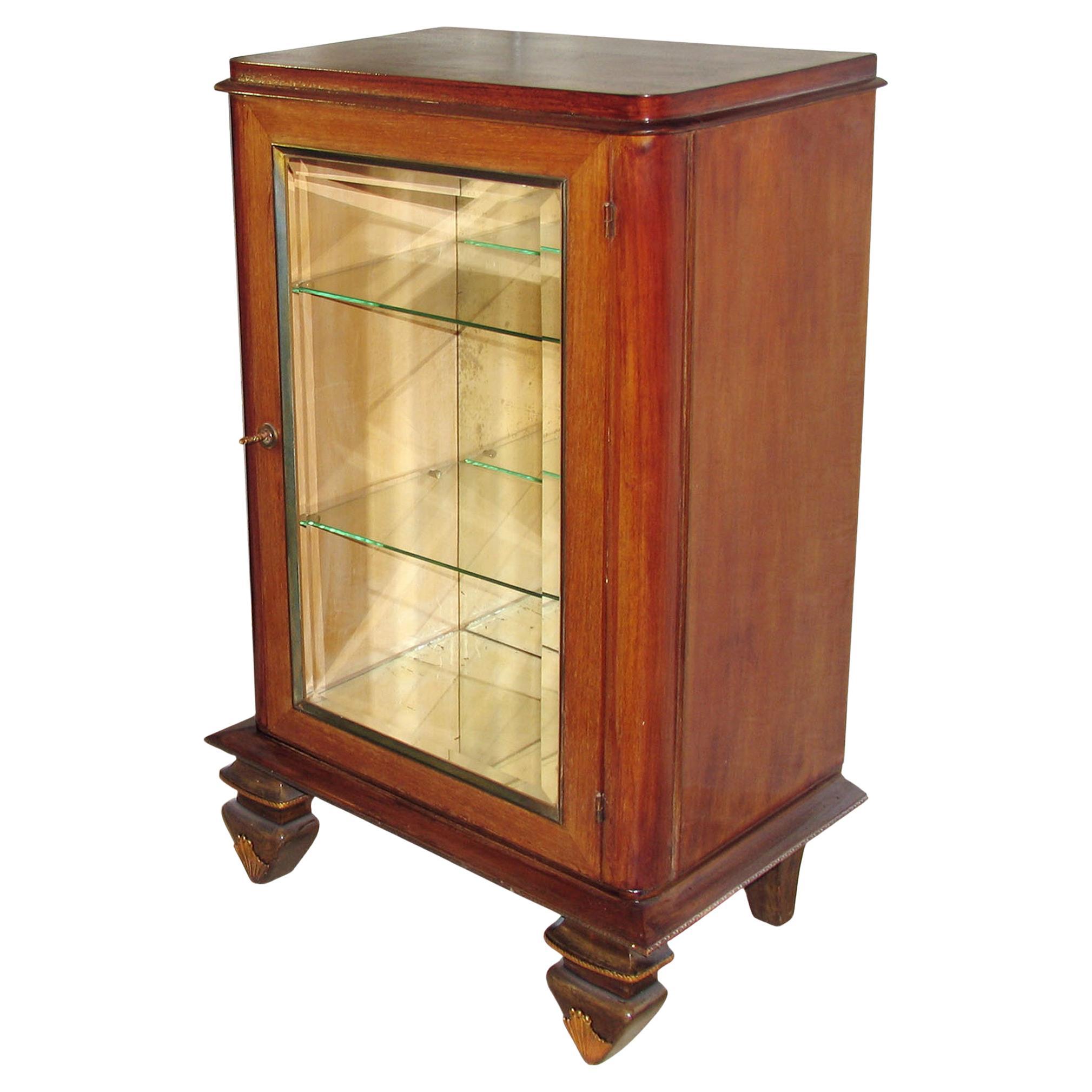 Art Deco Luminous Vitrine, Display Cabinet, Jules Leleu Style For Sale