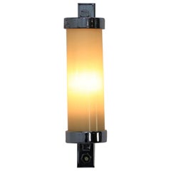 Art Deco Lyfa Cylinder Glass Wall Sconces, 1930s