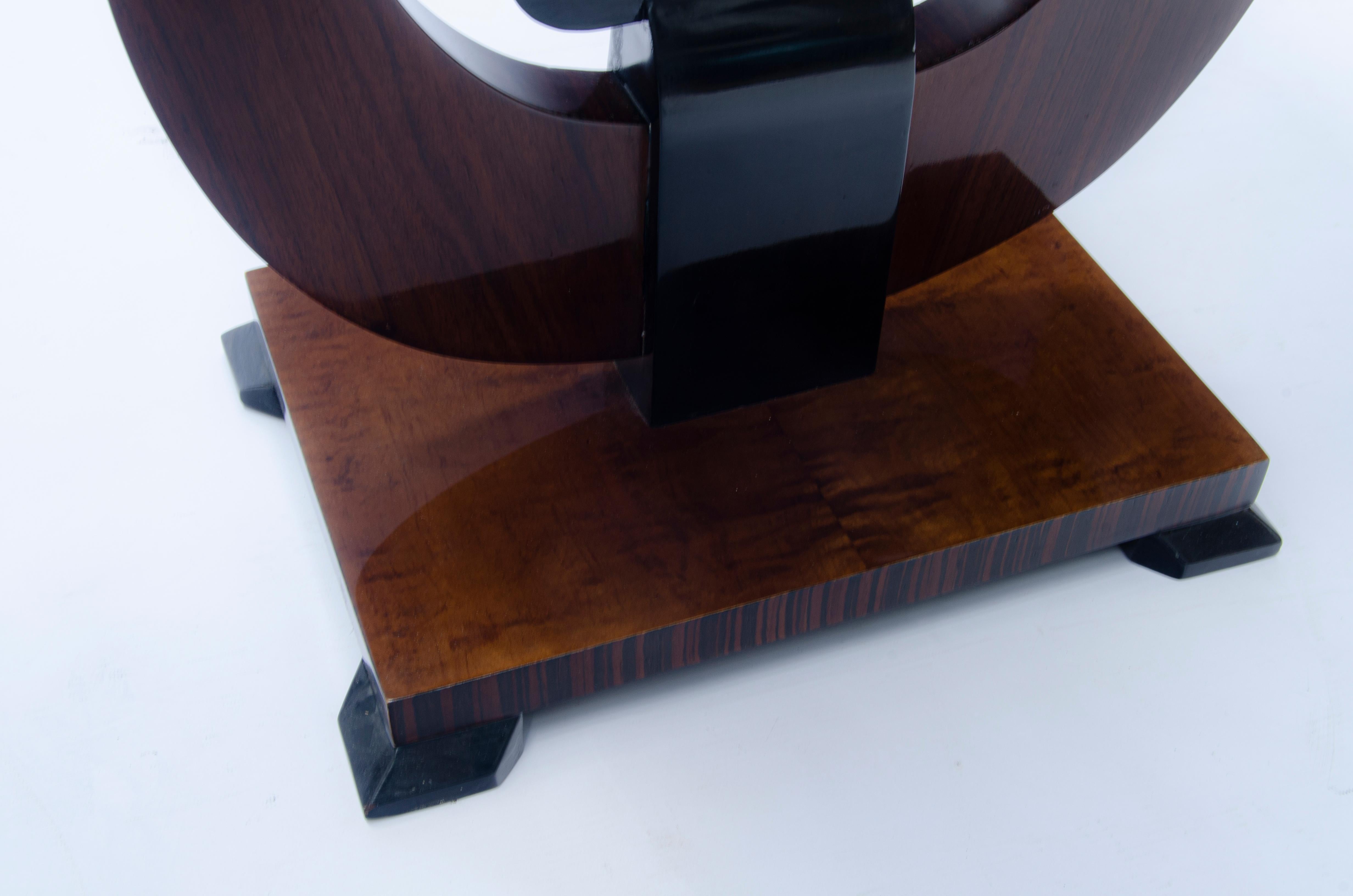 Table d'appoint Art déco en forme de lyre par Andre Arbus Bon état - En vente à Ciudad Autónoma Buenos Aires, C