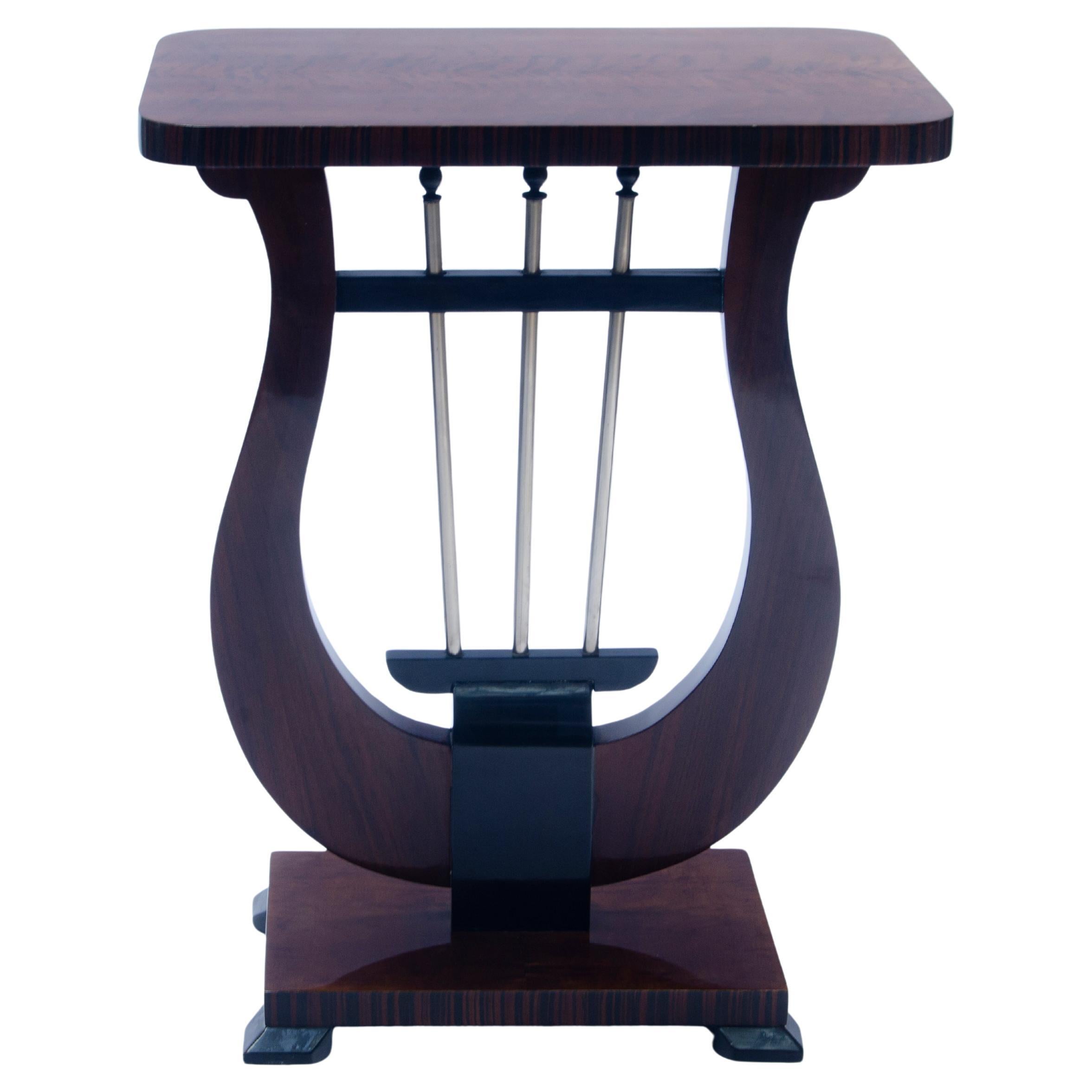 Table d'appoint art déco en forme de lyre en vente