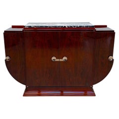 Art Deco 'Lyre' Sideboard, Rosewood Veneer, France circa 1930
