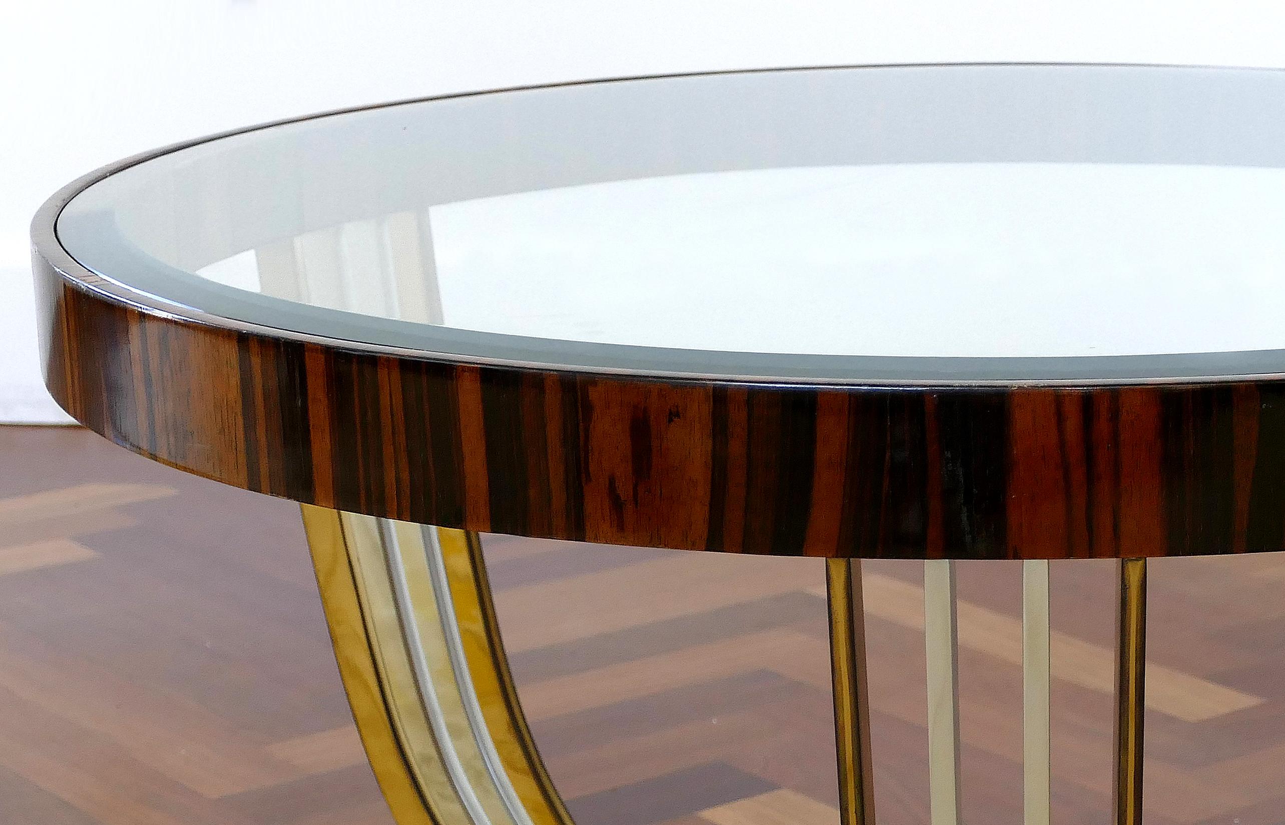 art deco glass coffee table