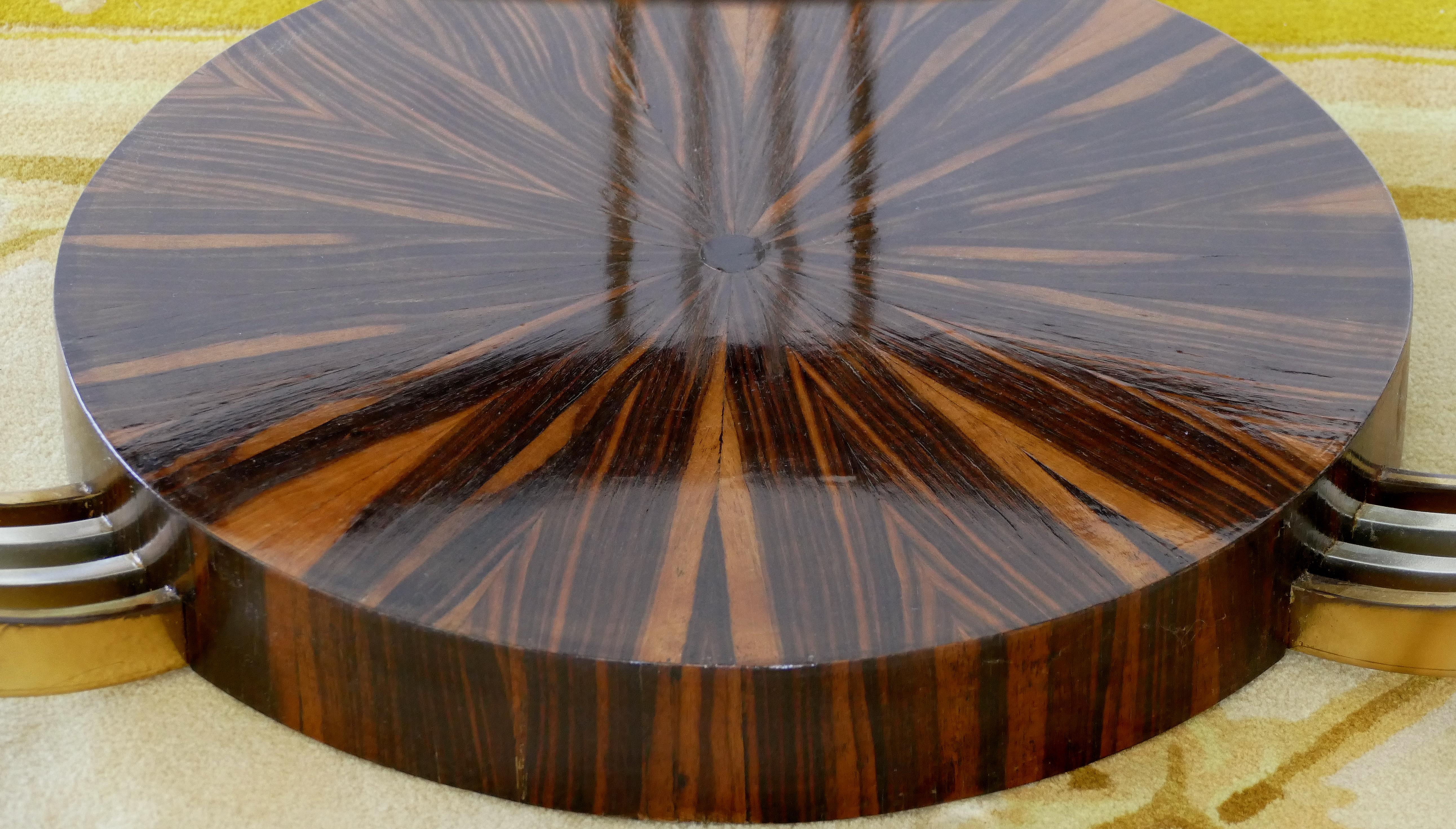 art deco glass top coffee table