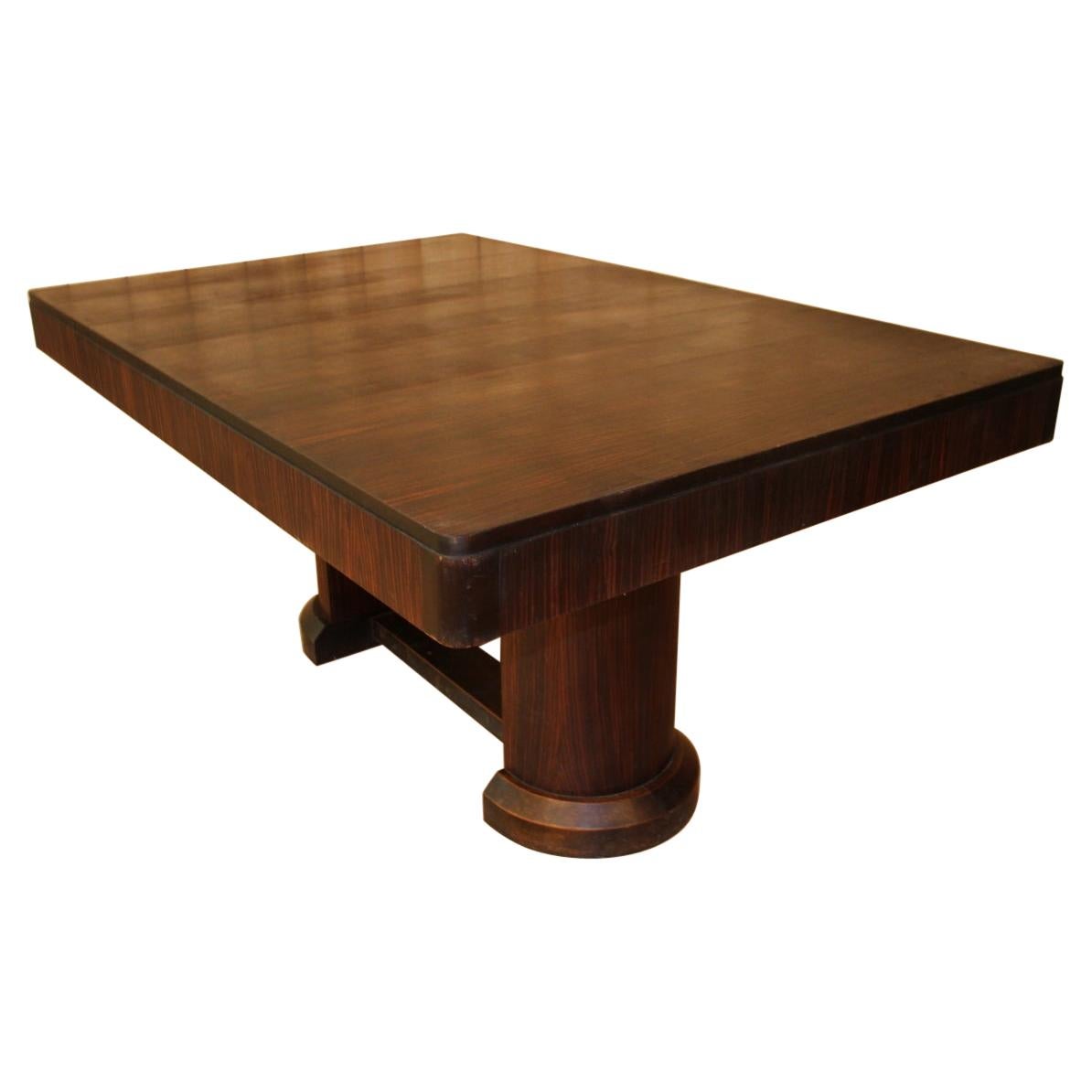 Stunning Art Deco Macassar Ebony Dining Table at 1stDibs