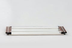 Art Deco Macassar Ebony and Glass Tray