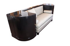 Art Deco Black Ebonized Sofa