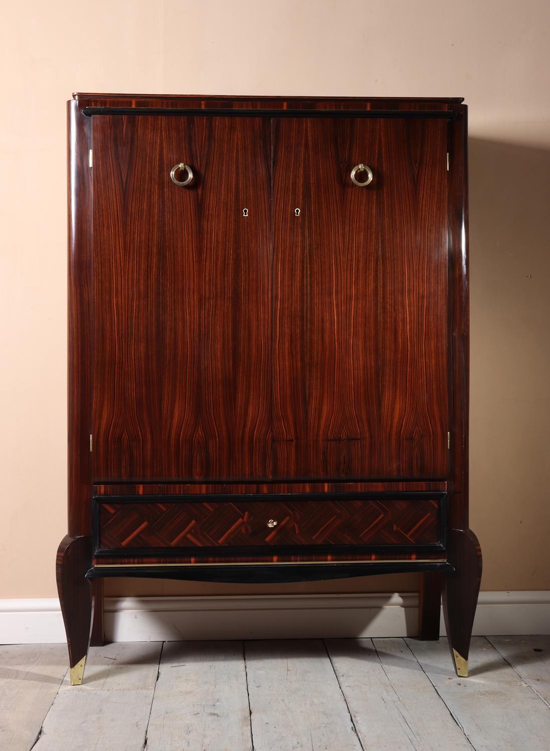 Art Deco Macassar Ebony Cabinet For Sale 6