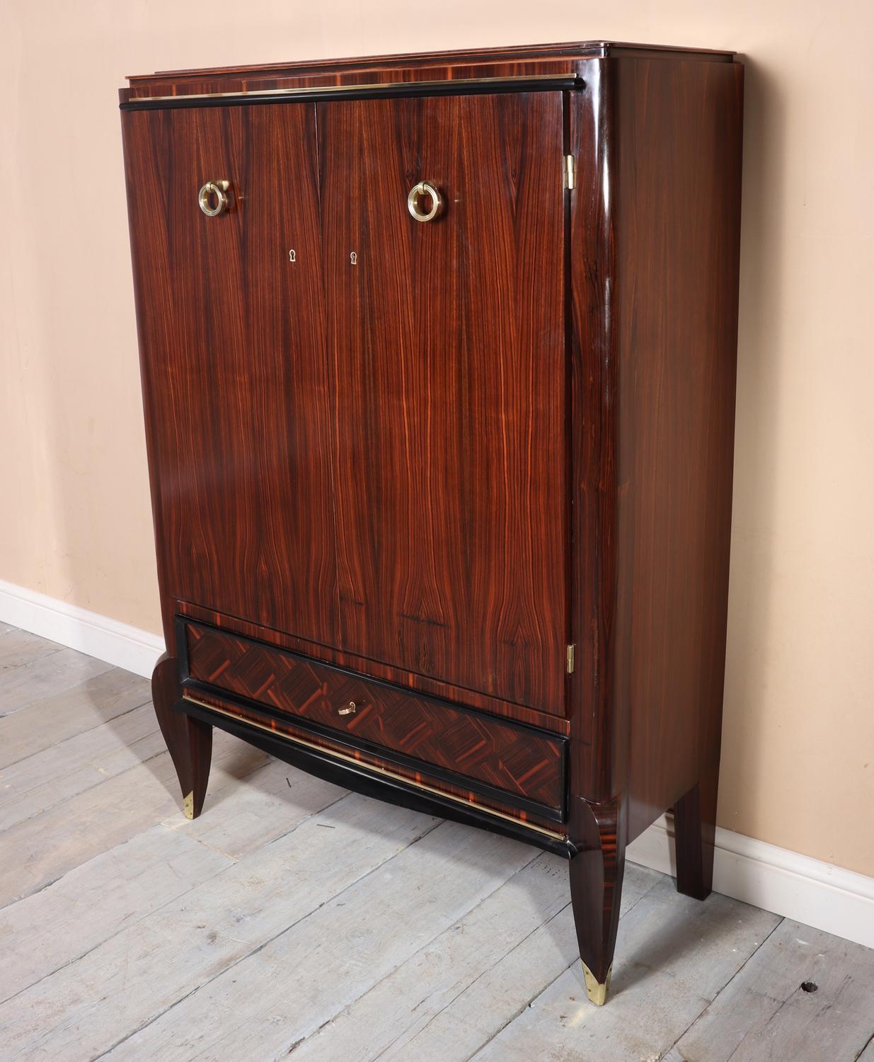 Art Deco Macassar Ebony Cabinet For Sale 7