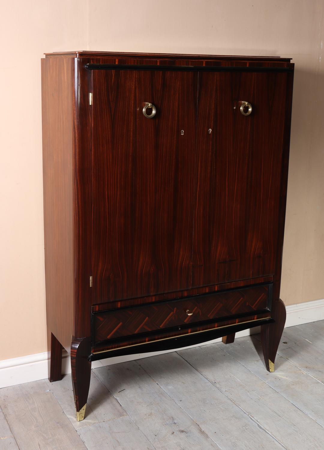 Art Deco Macassar Ebony Cabinet For Sale 8