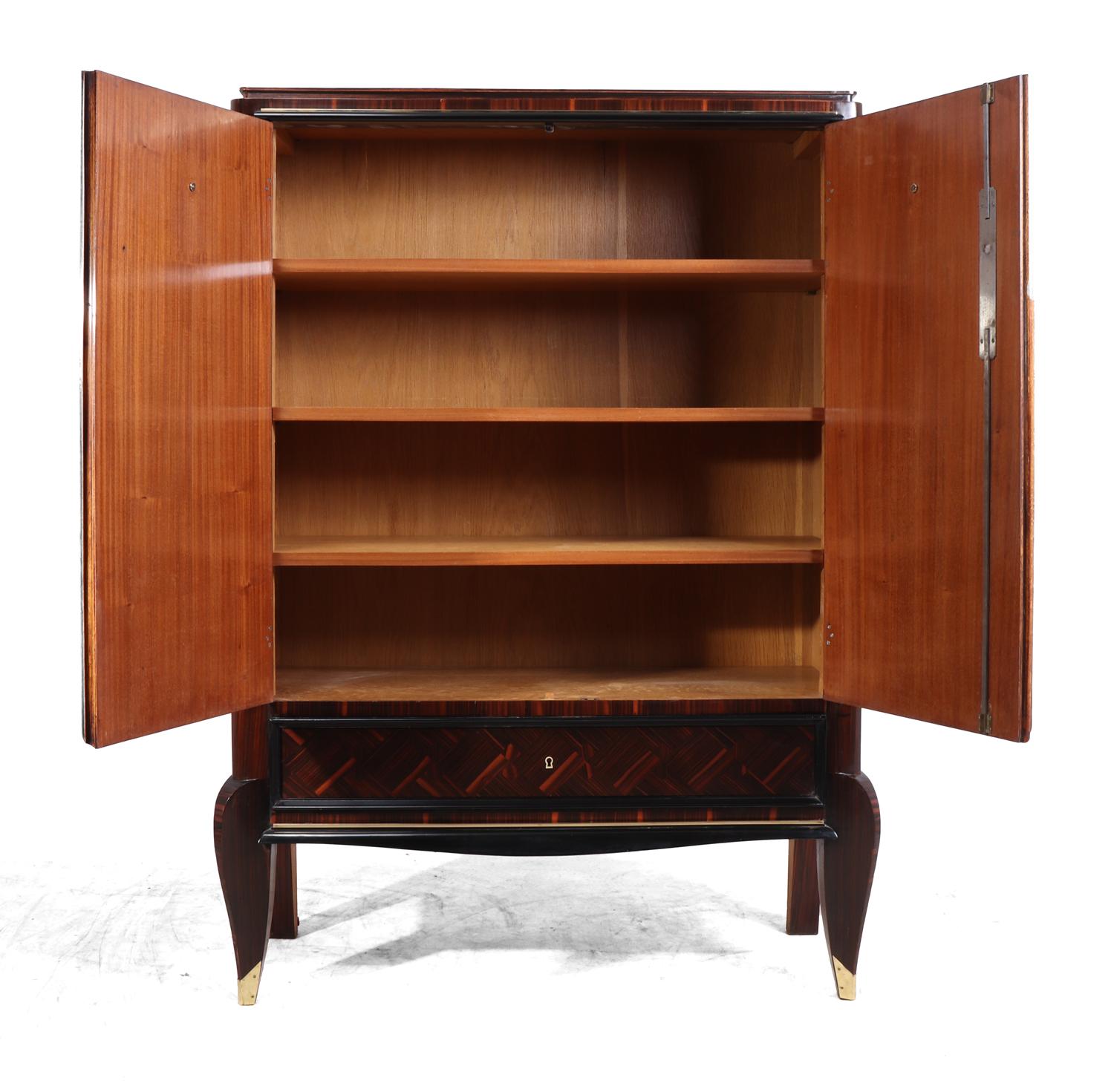 Art Deco Macassar Ebony Cabinet In Excellent Condition For Sale In Paddock Wood, Kent