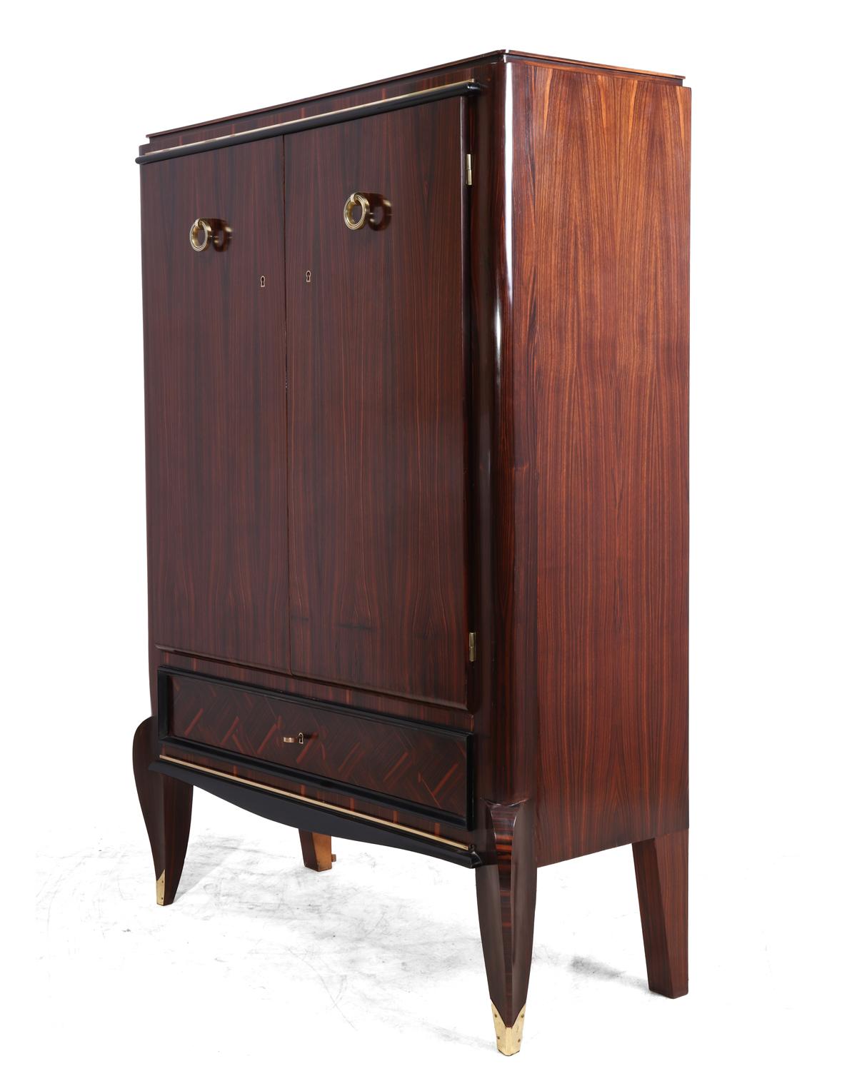 Art Deco Macassar Ebony Cabinet For Sale 2