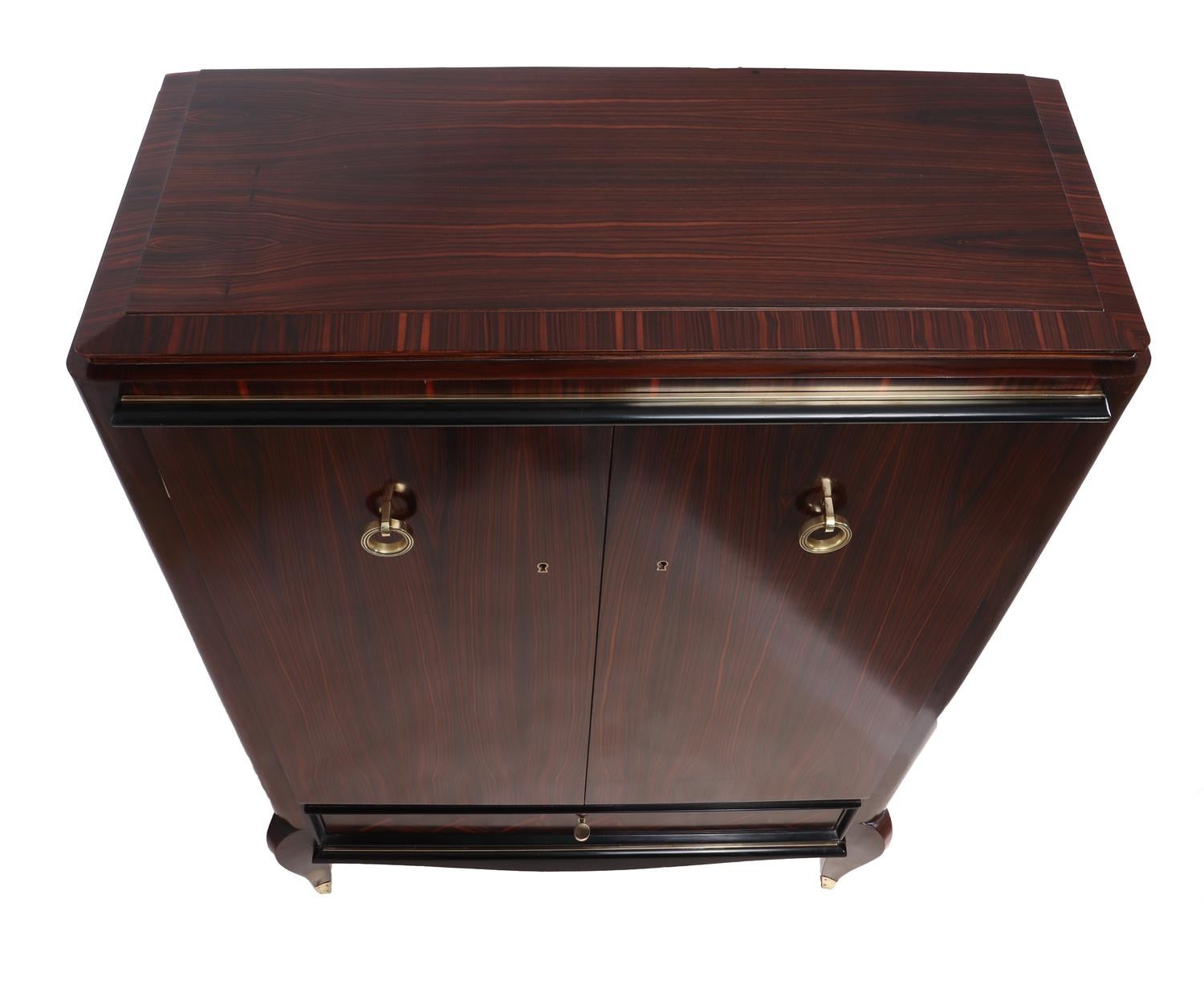 Art Deco Macassar Ebony Cabinet For Sale 3
