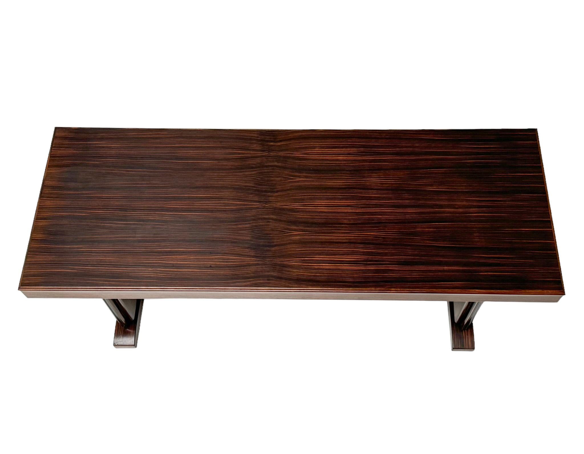 Art Deco Makassar Ebenholz Couchtisch von Gebroeders Reens Amsterdam, 1930er Jahre (Niederländisch) im Angebot