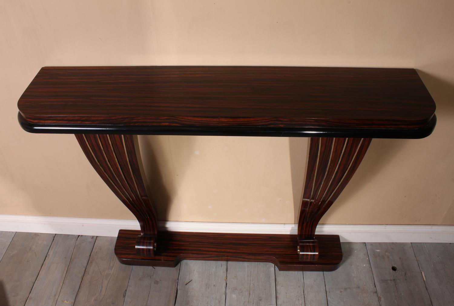 Art Deco Macassar Ebony Console Table 7