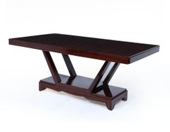 Art Deco Macassar Ebony Console Table with End Drawers, c.1930