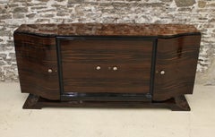 Art Deco Macassar Ebony Credenza in the Manner of Émile-Jacques Ruhlmann