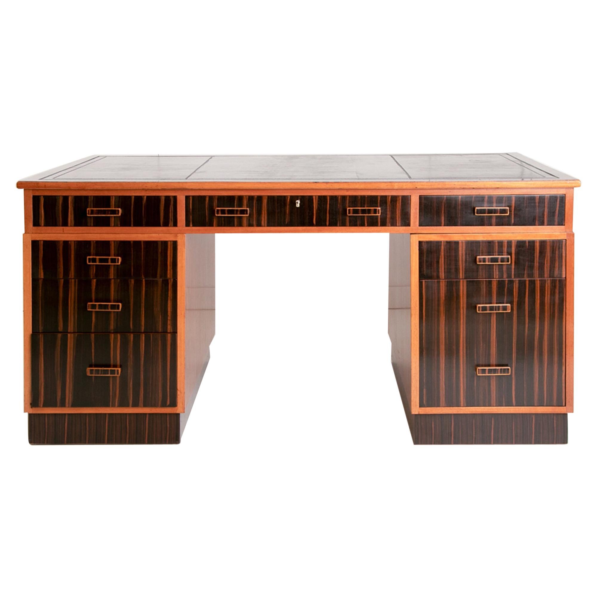 Art Deco Macassar Ebony Desk at 1stDibs