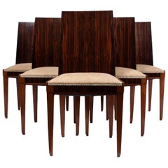 Art Deco Macassar Ebony Dining Chairs