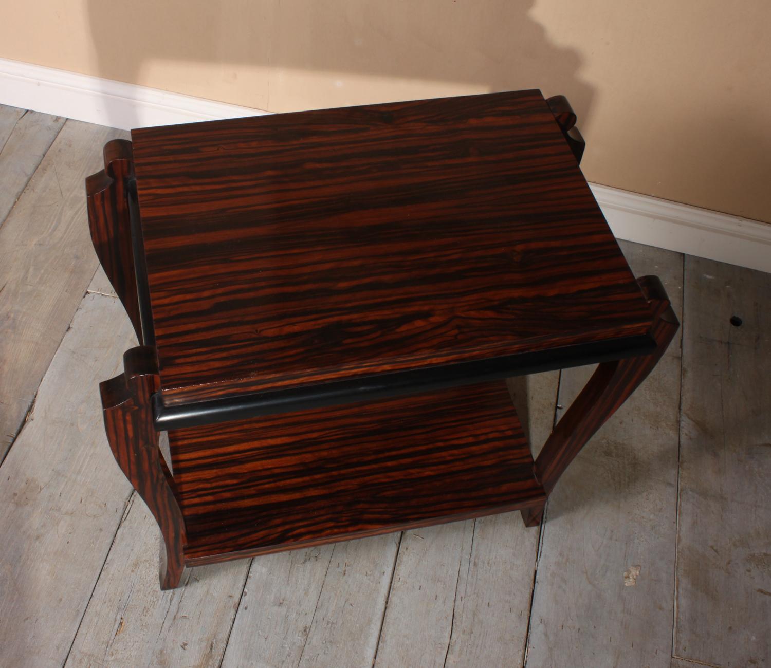 Art Deco Macassar Ebony Occasional Table For Sale 4