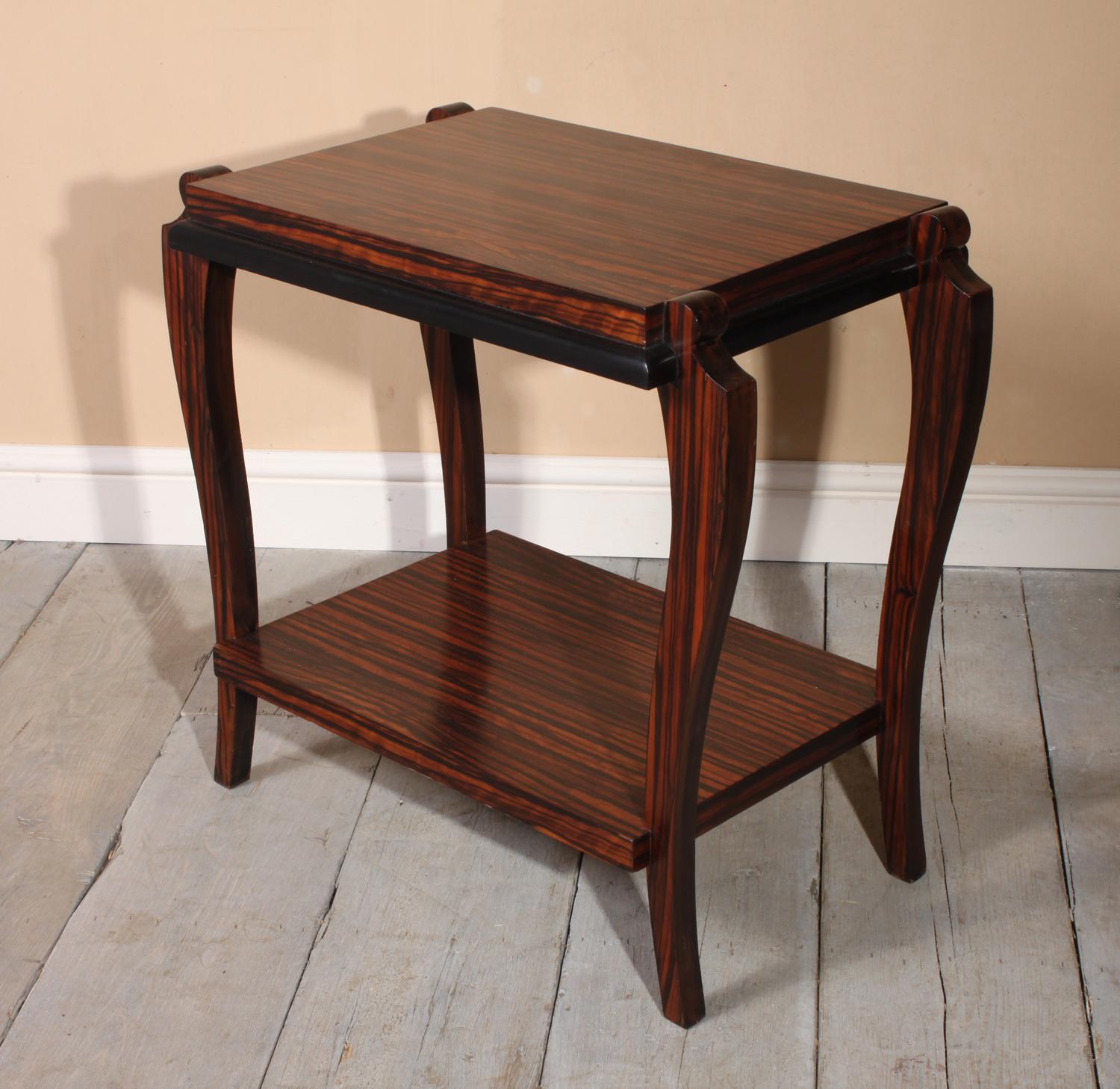 Mid-20th Century Art Deco Macassar Ebony Occasional Table For Sale